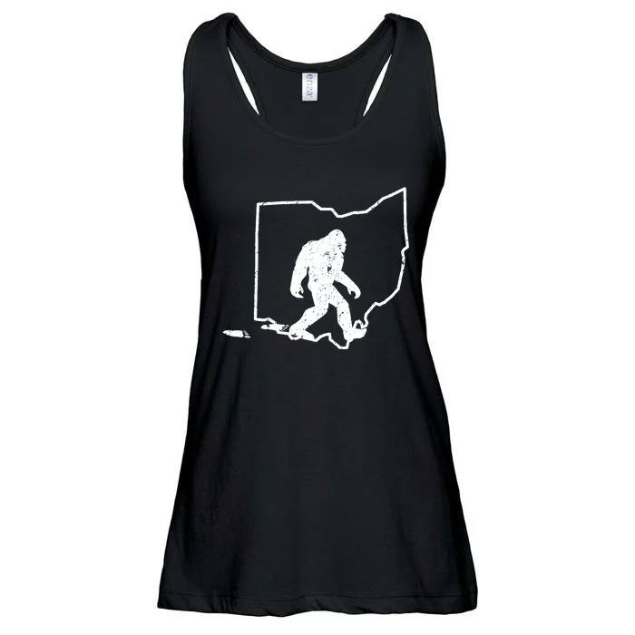 Bigfoot Hunter Ohio Retro Pride Ladies Essential Flowy Tank