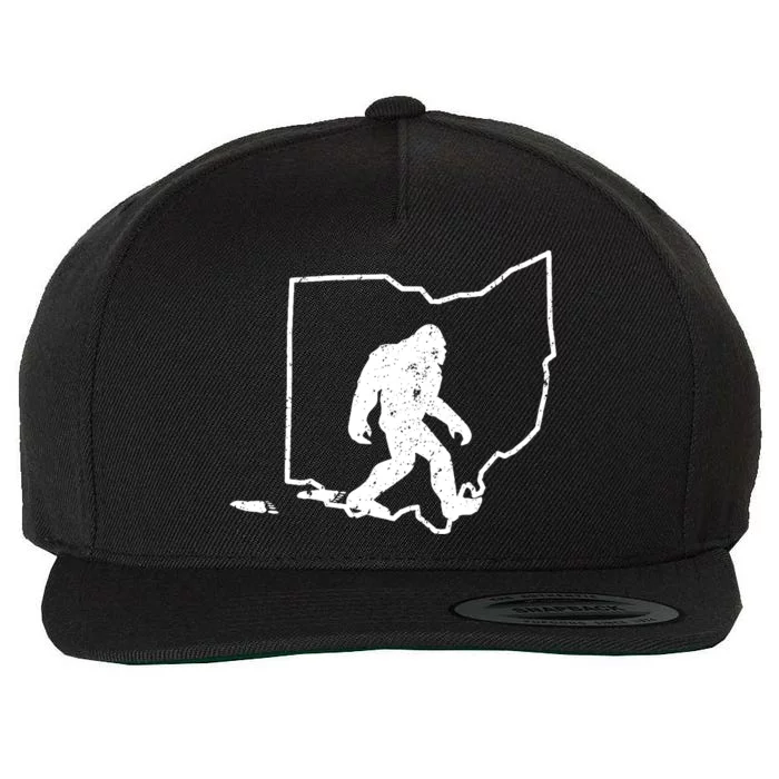 Bigfoot Hunter Ohio Retro Pride Wool Snapback Cap