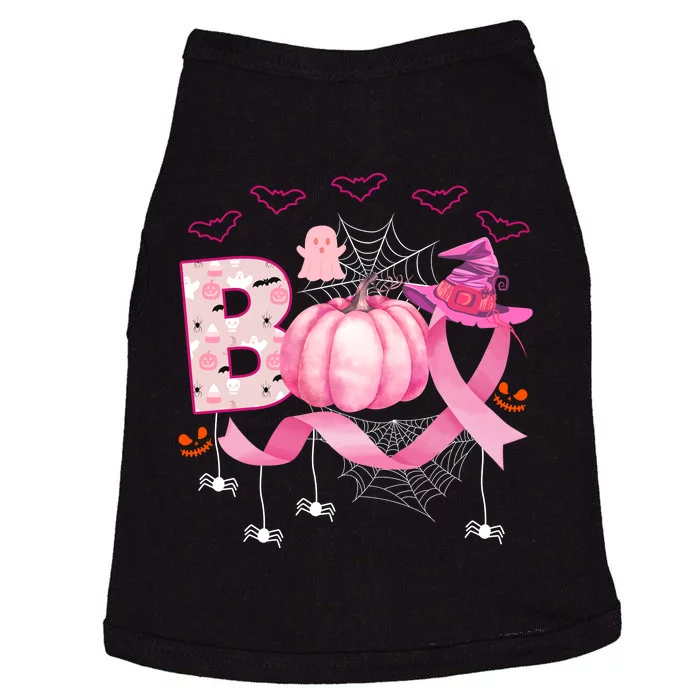 Boo Halloween October Breast Cancer Awareness Doggie Tank