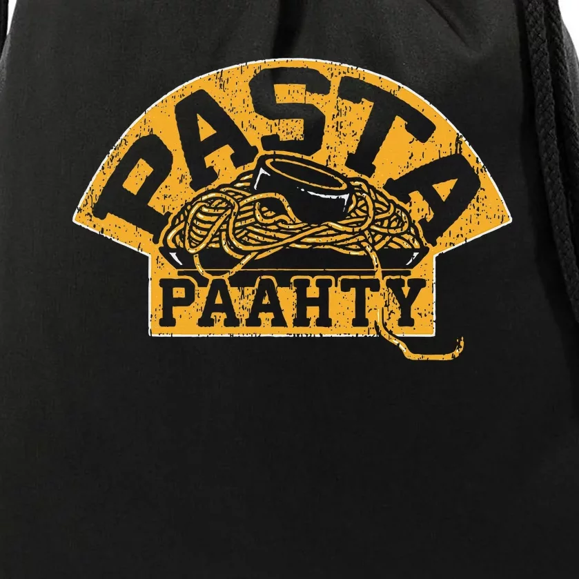 Boston Hockey Pasta Party Pasta Paahty Drawstring Bag