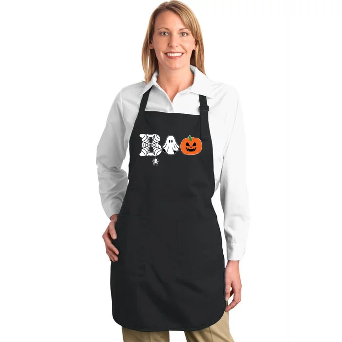 Boo Halloween Pumpkin Festive Full-Length Apron With Pocket