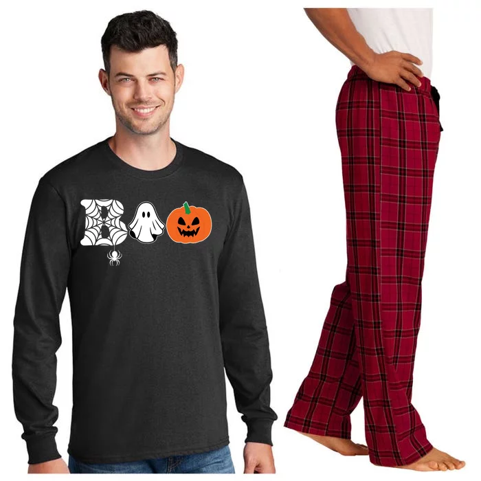 Boo Halloween Pumpkin Festive Long Sleeve Pajama Set