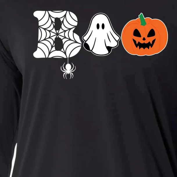 Boo Halloween Pumpkin Festive Cooling Performance Long Sleeve Crew