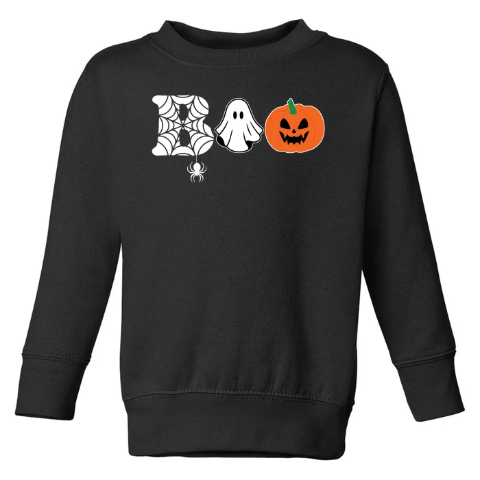 Boo Halloween Pumpkin Festive Toddler Sweatshirt