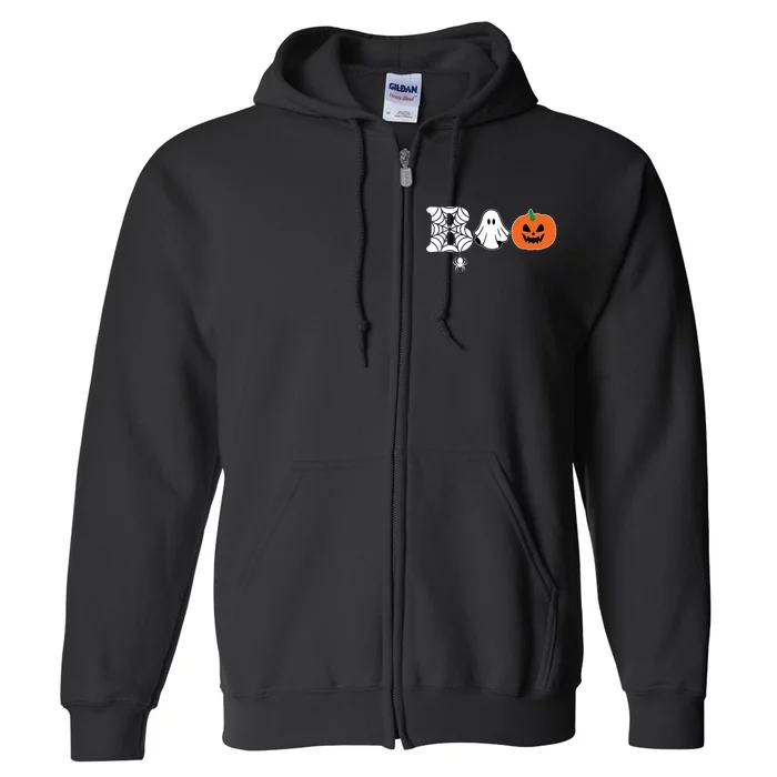 Boo Halloween Pumpkin Festive Full Zip Hoodie