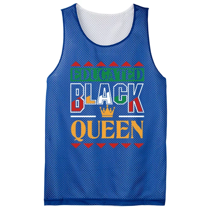 Black History Pride Educated Black Queen Meaningful Gift Mesh Reversible Basketball Jersey Tank