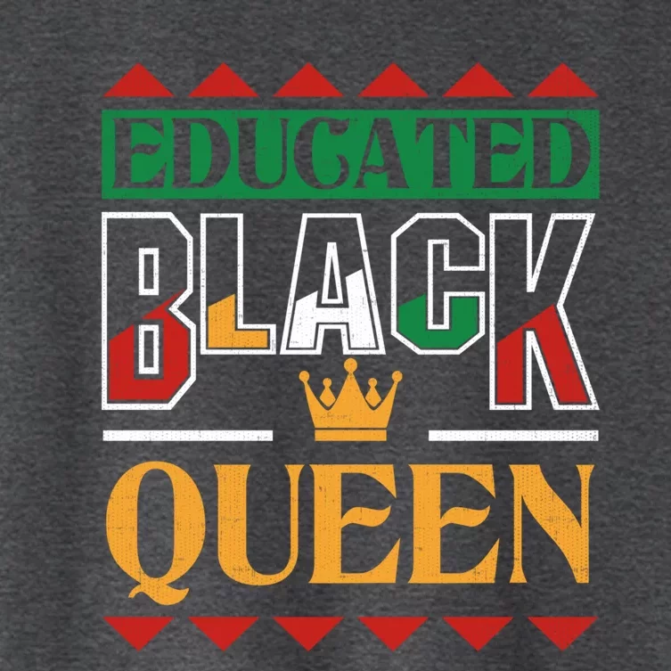 Black History Pride Educated Black Queen Meaningful Gift Women's Crop Top Tee