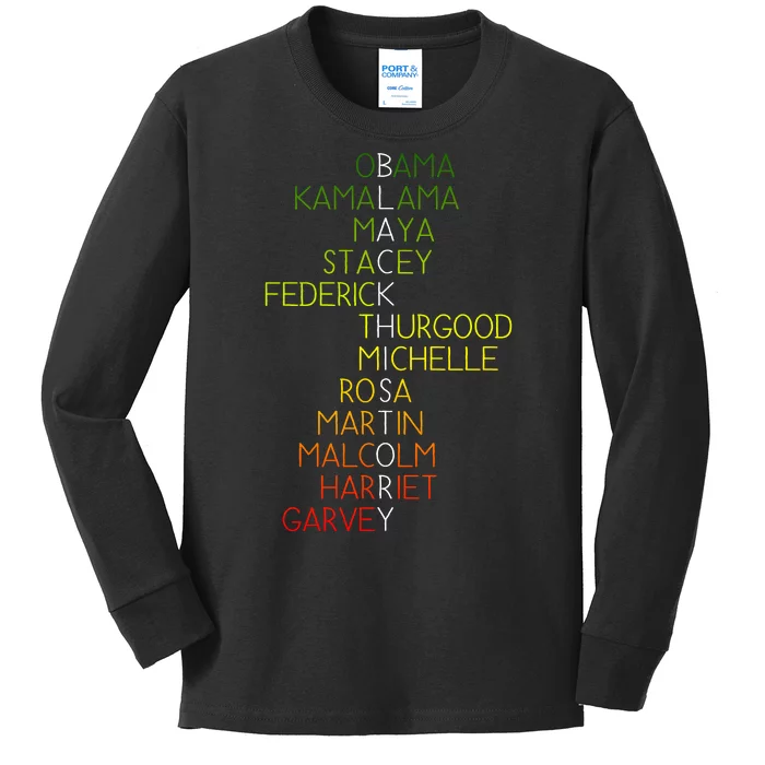 Black History Pride Month Kids Long Sleeve Shirt