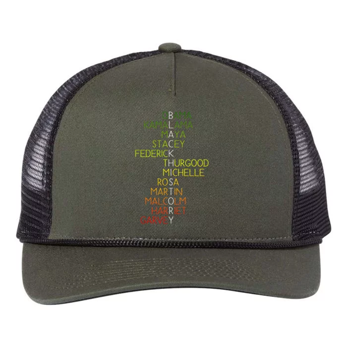 Black History Pride Month Retro Rope Trucker Hat Cap