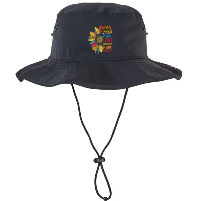 Biden Harris Peace Love Equality Hope Diversity Legacy Cool Fit Booney Bucket Hat