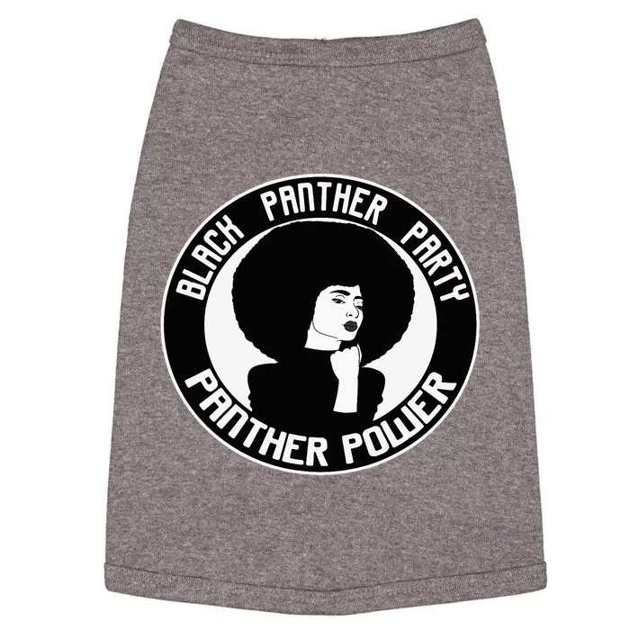 Black History Panther Party Logo Afro Hair Gift Doggie Tank