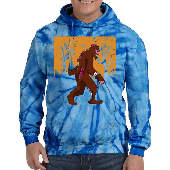 Bigfoot Halloween Pajamas Halloween Bigfoot Costume Gift Cute Tie Dye Hoodie