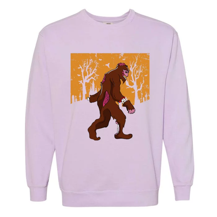 Bigfoot Halloween Pajamas Halloween Bigfoot Costume Gift Cute Garment-Dyed Sweatshirt