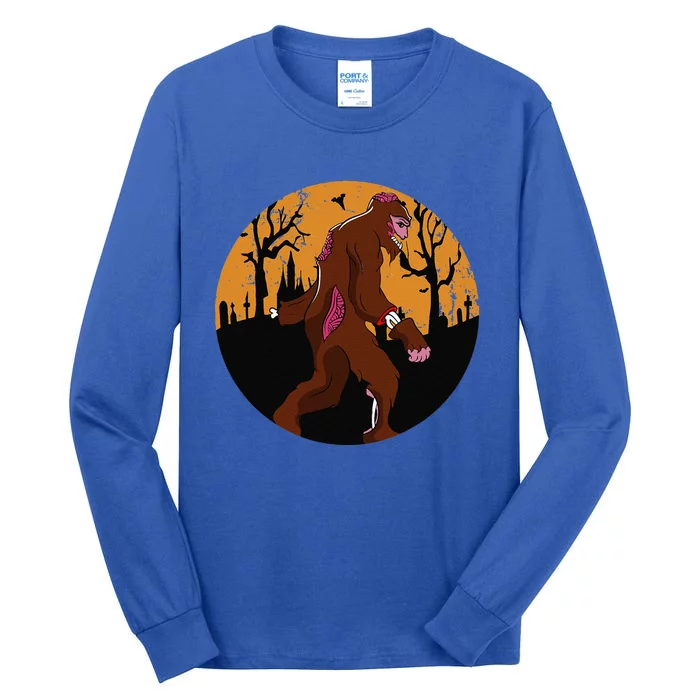 Bigfoot Halloween Pajamas Halloween Bigfoot Costume Gift Tall Long Sleeve T-Shirt