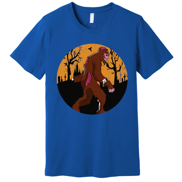 Bigfoot Halloween Pajamas Halloween Bigfoot Costume Gift Premium T-Shirt