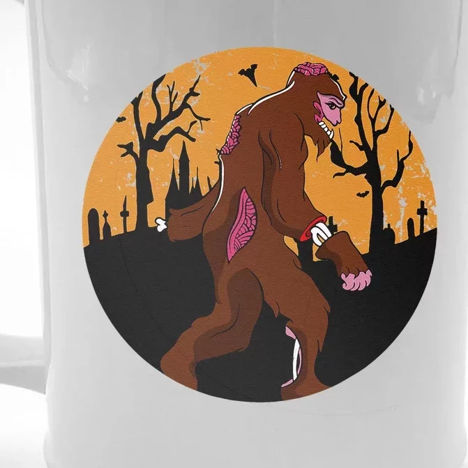 Bigfoot Halloween Pajamas Halloween Bigfoot Costume Gift Front & Back Beer Stein