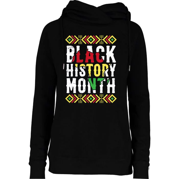 Black History Period Black Pride Black History Month Womens Funnel Neck Pullover Hood