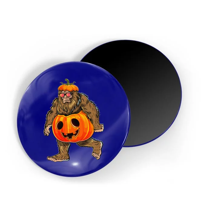 Bigfoot Halloween Pumpkin Halloween Bigfoot Gift Magnet