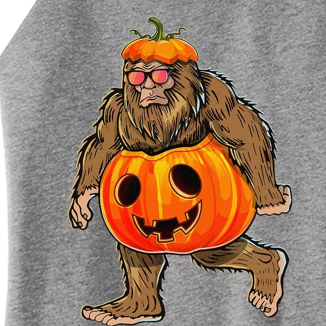 Bigfoot Halloween Pumpkin Halloween Bigfoot Gift Women’s Perfect Tri Rocker Tank