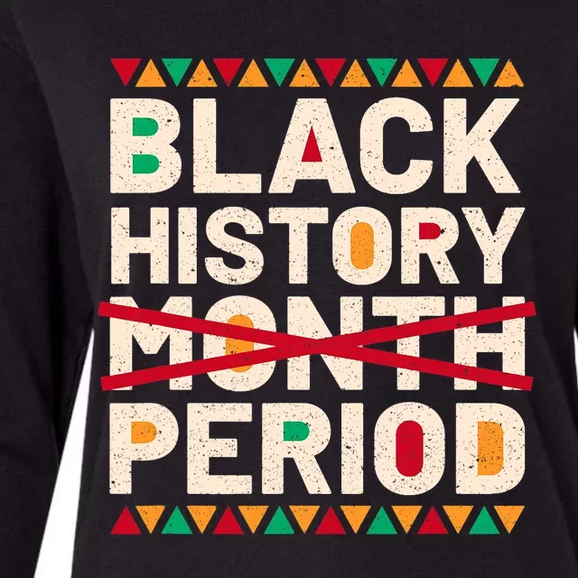 Black History Period Black Pride Retro Black History Month Womens Cotton Relaxed Long Sleeve T-Shirt