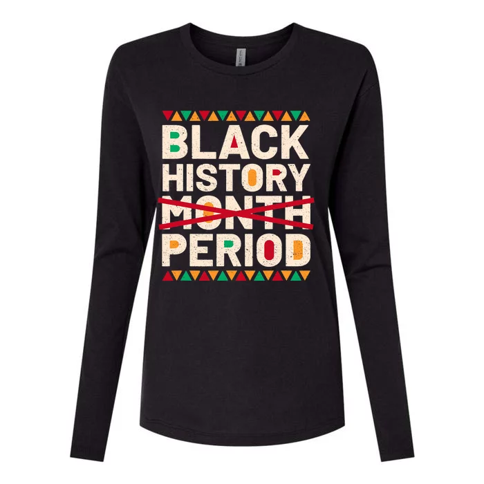 Black History Period Black Pride Retro Black History Month Womens Cotton Relaxed Long Sleeve T-Shirt