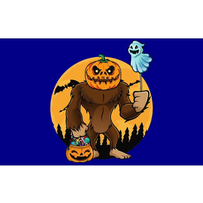 Bigfoot Halloween Pumpkin Head Sasquatch Candy Bucket Bumper Sticker