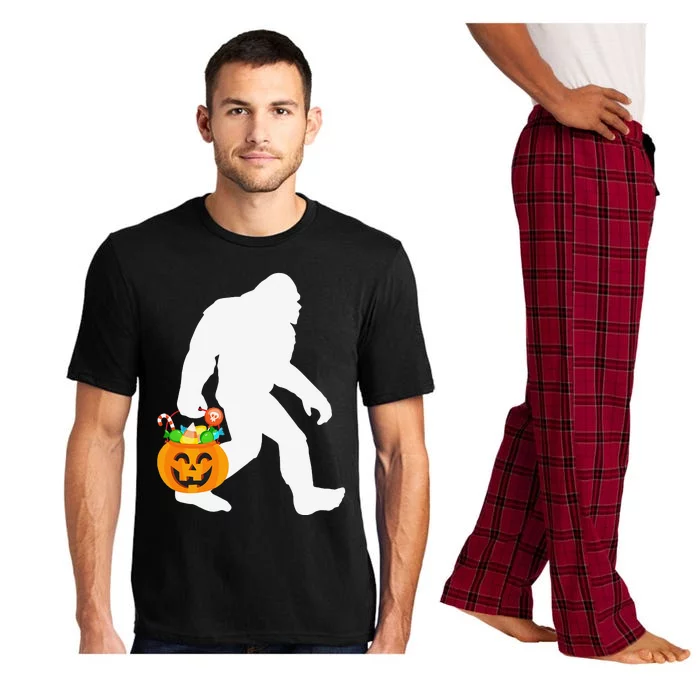 Bigfoot Halloween Pumpkin Sasquatch Candy Bucket Pajama Set