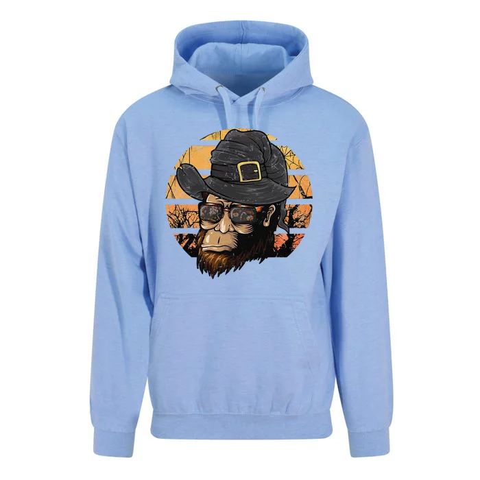 Bigfoot Halloween Pumpkin Sasquatch Witch Hat Unisex Surf Hoodie