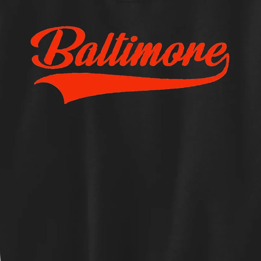 Baltimore Hometown Pride Md Throwback Design Classic Kids Sweatshirt