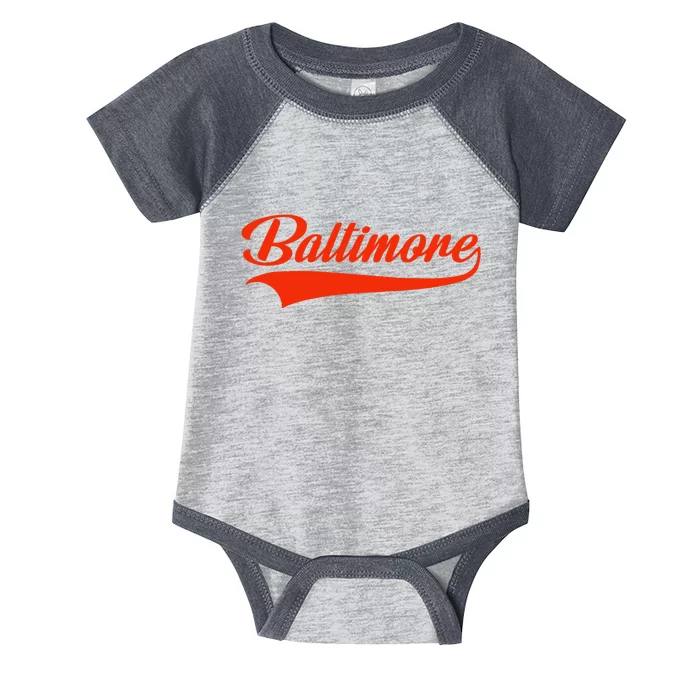 Baltimore Hometown Pride Md Throwback Design Classic Infant Baby Jersey Bodysuit