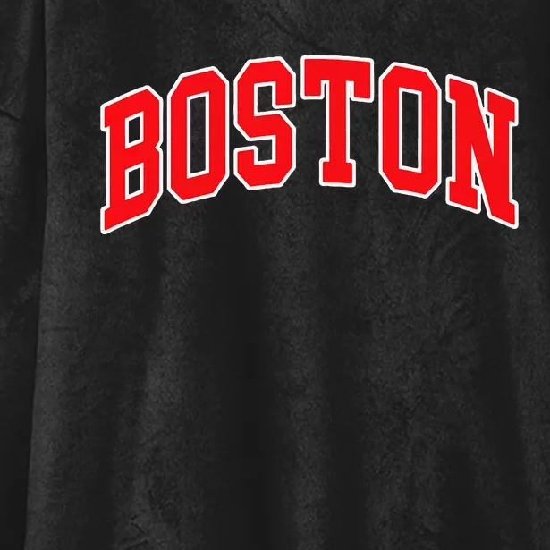 Boston Hometown Pride Throwback Design Print Classic Hooded Wearable Blanket