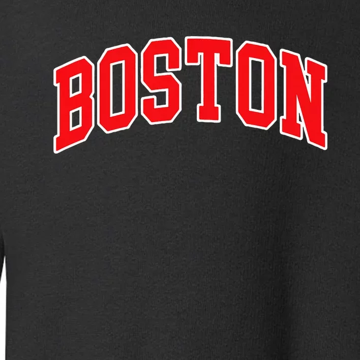 Boston Hometown Pride Throwback Design Print Classic Toddler Sweatshirt