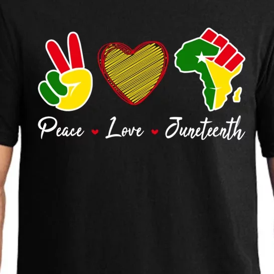 Black History Peace Love Juneteenth African Pride Melanin Great Gift Pajama Set