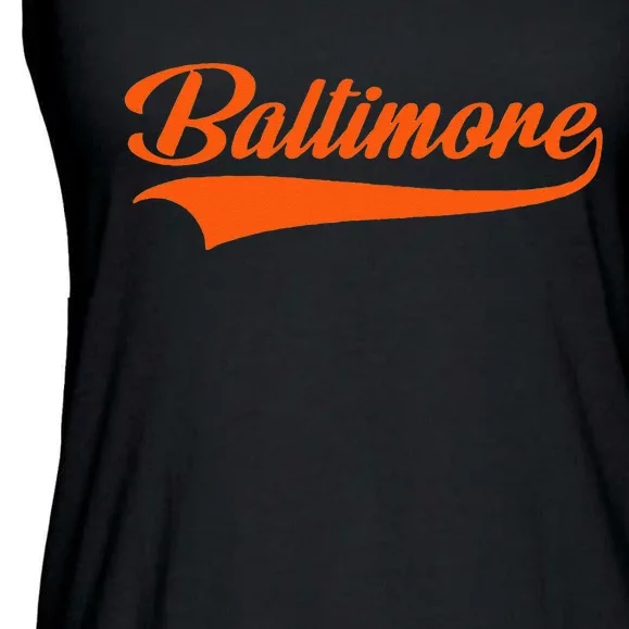 Baltimore Hometown Pride MD Throwback Ladies Essential Flowy Tank