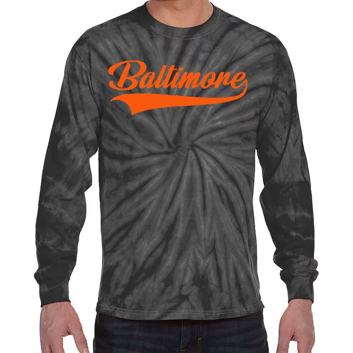 Baltimore Hometown Pride MD Throwback Tie-Dye Long Sleeve Shirt