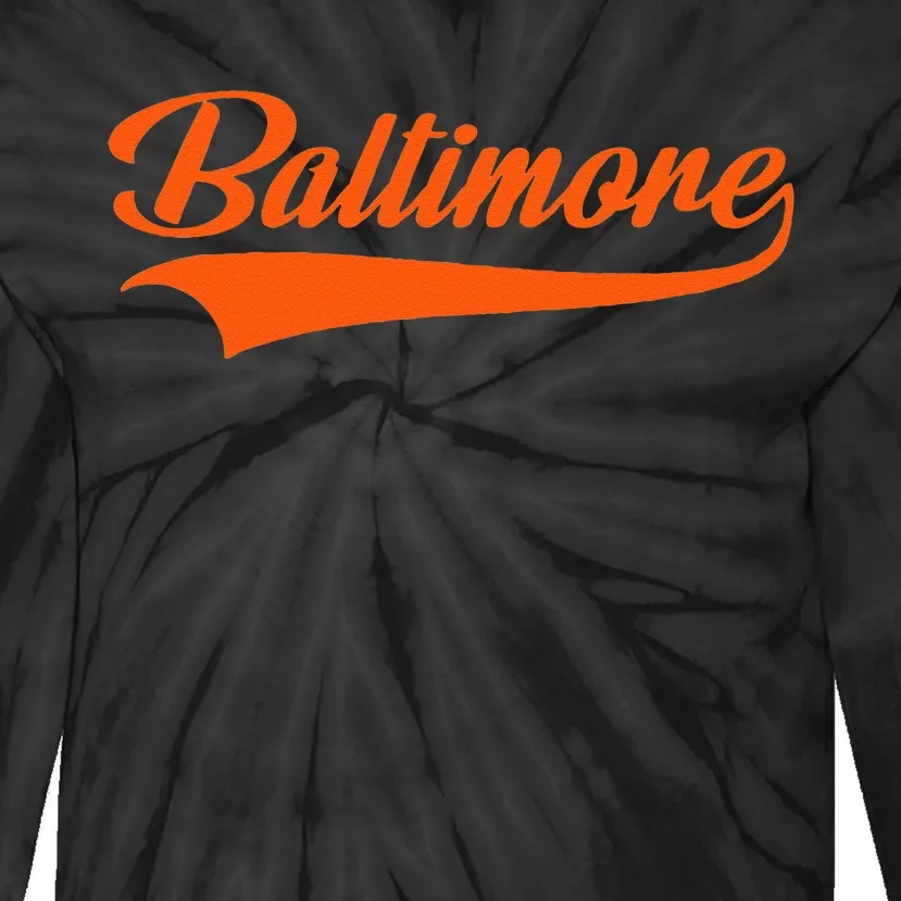 Baltimore Hometown Pride MD Throwback Tie-Dye Long Sleeve Shirt