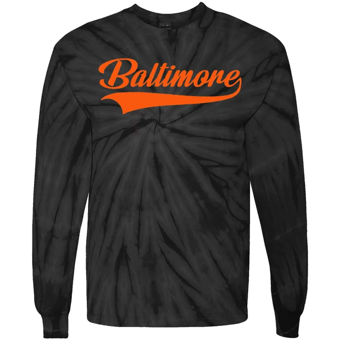 Baltimore Hometown Pride MD Throwback Tie-Dye Long Sleeve Shirt