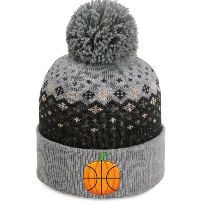 Basketball Halloween Pumpkin Thanksgiving Gift The Baniff Cuffed Pom Beanie