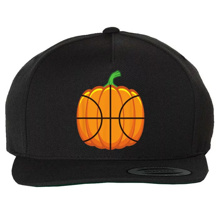 Basketball Halloween Pumpkin Thanksgiving Gift Wool Snapback Cap