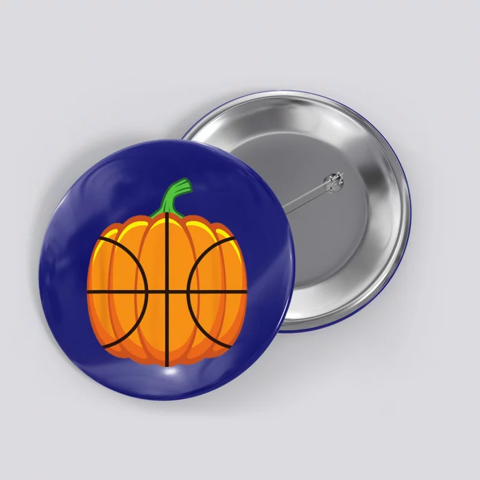 Basketball Halloween Pumpkin Thanksgiving Gift Button