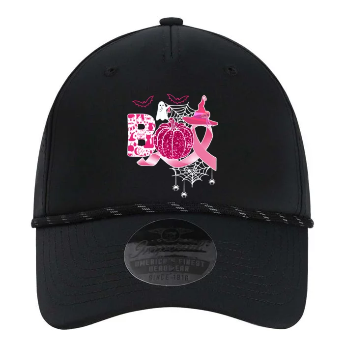 Boo Halloween Pumpkin Pink Ribbon Witch Ghost Breast Cancer Performance The Dyno Cap