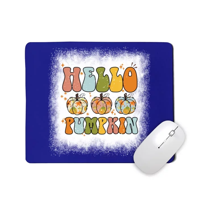 Bleached Hello Pumpkin Autumn Leaves Pumpkin Season Fall Meaningful Gift Mousepad