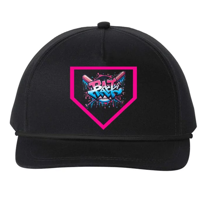 B.A.S.E.B.A.Ll Home Plate Graffiti Snapback Five-Panel Rope Hat