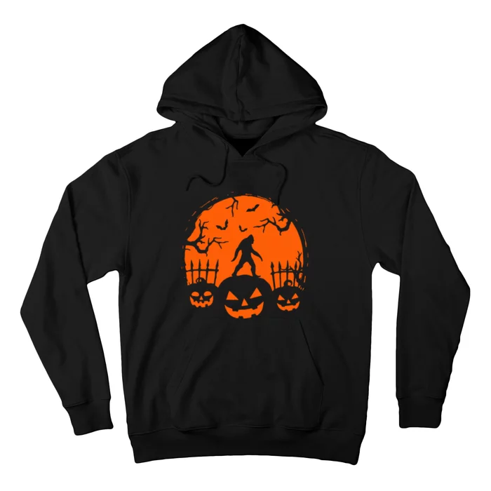 Bigfoot Halloween Pumpkin Head Horror Spooky Hoodie