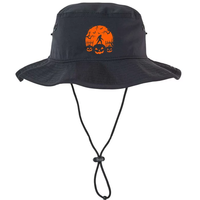 Bigfoot Halloween Pumpkin Head Horror Spooky Legacy Cool Fit Booney Bucket Hat