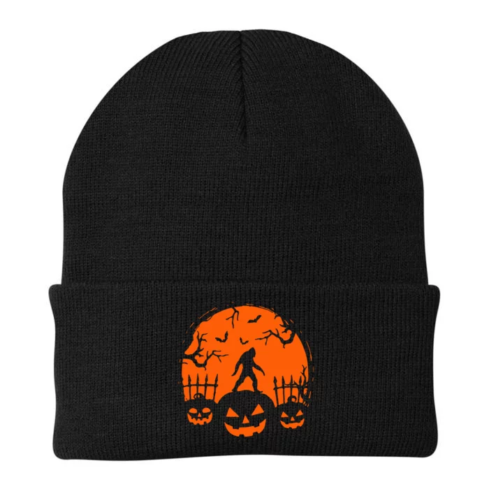 Bigfoot Halloween Pumpkin Head Horror Spooky Knit Cap Winter Beanie