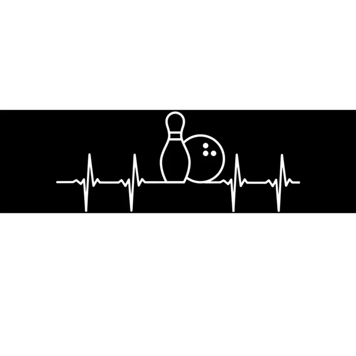 Bowling Heartbeat Pulse Gift Bumper Sticker