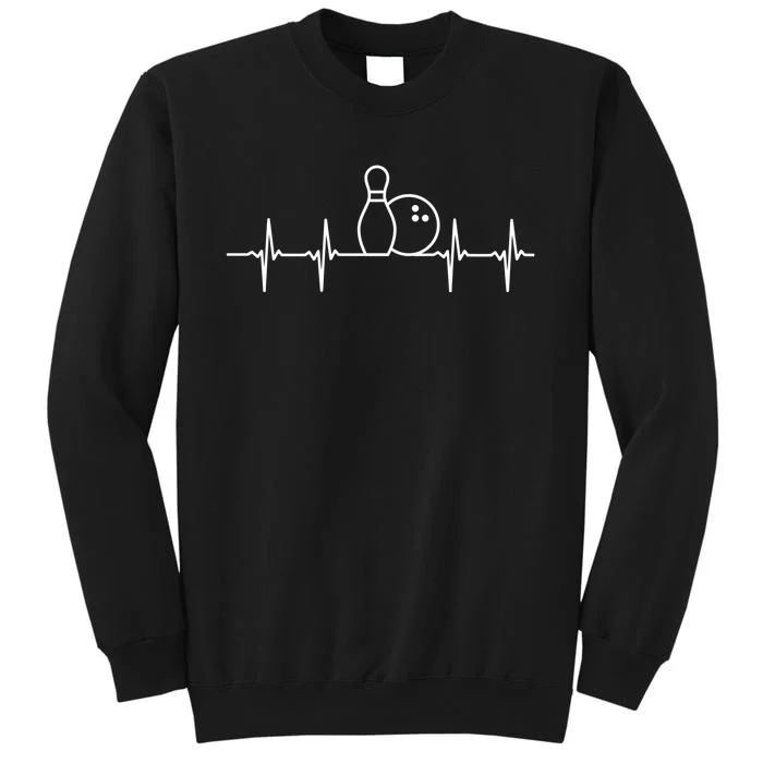 Bowling Heartbeat Pulse Gift Tall Sweatshirt