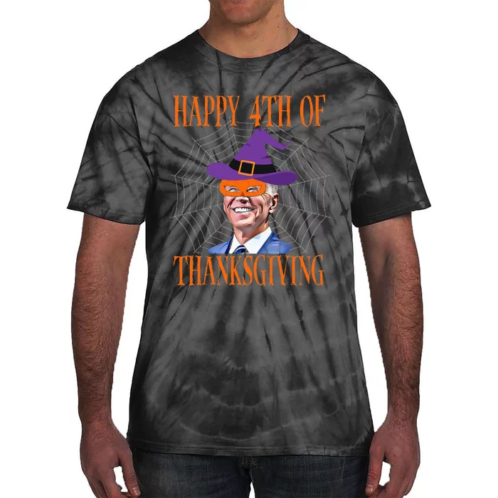 Biden Halloween Pumpkin Mask Funny Political Tie-Dye T-Shirt