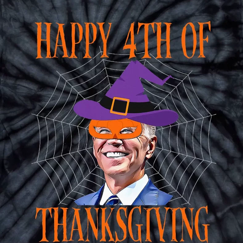 Biden Halloween Pumpkin Mask Funny Political Tie-Dye T-Shirt